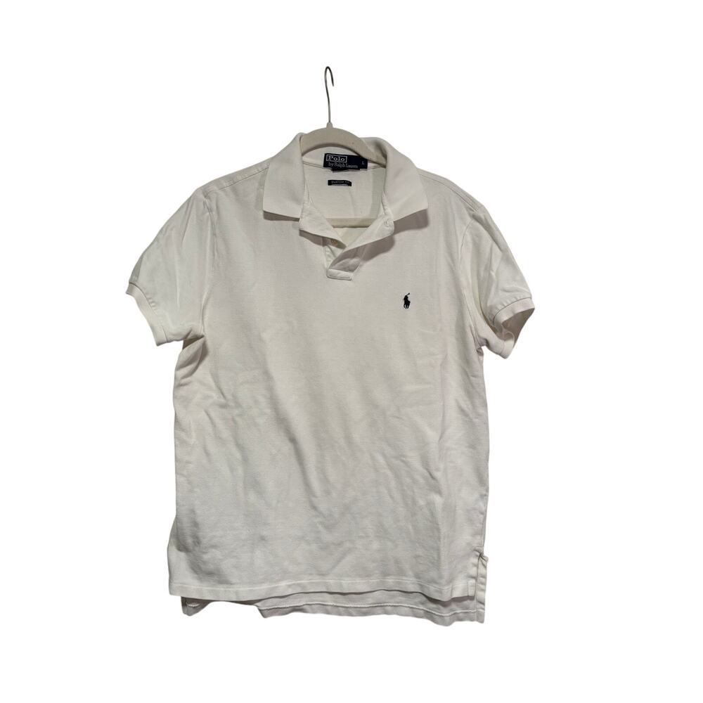 Polo by Ralph Lauren White Polo Shirt L Custom Fit - Picture 2 of 7